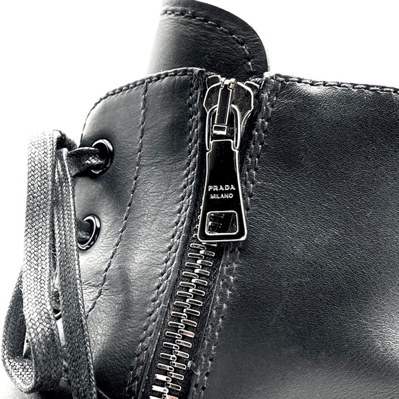 Prada Studded Leather Biker Combat Boots. FINAL REDUCTION! - Picture 8 of 9